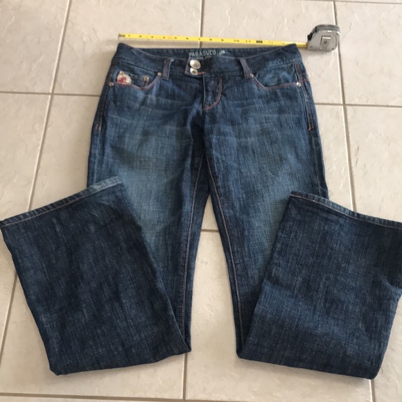 Parasuco denim cult low rise denim with pink stitching - Picture 11 of 16